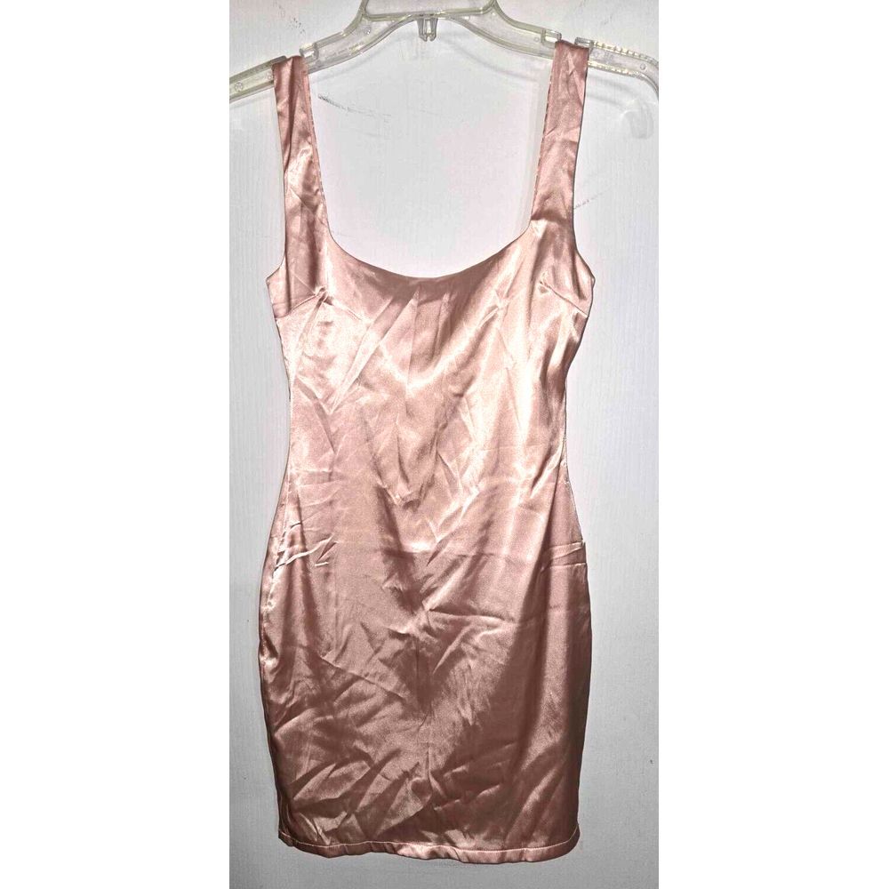 Fashion Nova Blush Pink Satin Mini Dress Size Small New With Tags